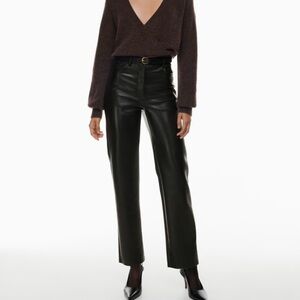 Aritzia Wilfred The Melina Pant High-waisted Vegan Leather Pants Soft Size 4‎
